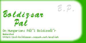 boldizsar pal business card